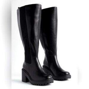 Torrid Lug Sole Chelsea Knee-High Boot WIDE WITDTH & EXTRA WIDE CALF!